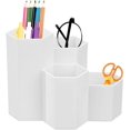 thumbnail image 1 of (White) Hexagonal Pen Holder, Plastic Hexagonal Pen Holder, Pencil Organizer, Stationery Hexagonal Pen Holder, Multifunction Pencil Container, Pencil Pot, 1 of 5