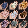 thumbnail image 2 of 10 piezas de piedra natural de ópalo de fluorita de cristal, piedra cuadrada, pulido, mineral, gema de aura, decoración de acuario, regalo al por mayor, 2 of 5
