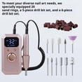 thumbnail image 5 of Rose Gold Nail Drill Machine with 32 Speed Levels and Led Display, Complete Grooming Kit with 31 Accessories for Home Manicures, 5 of 10