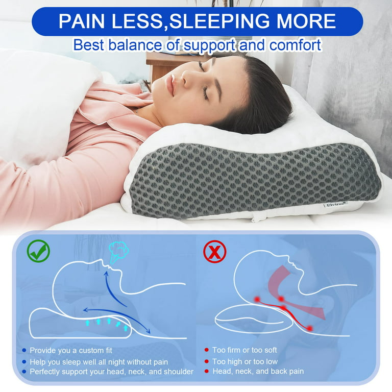 lomenmon Side Sleeper Pillow for Neck and Shoulder Pain, Adjustable Soft  and Firm Shredded Memory Foam Pillows, Ergonomic Pillow with Washable and  Removable Pillow - Yahoo Shopping