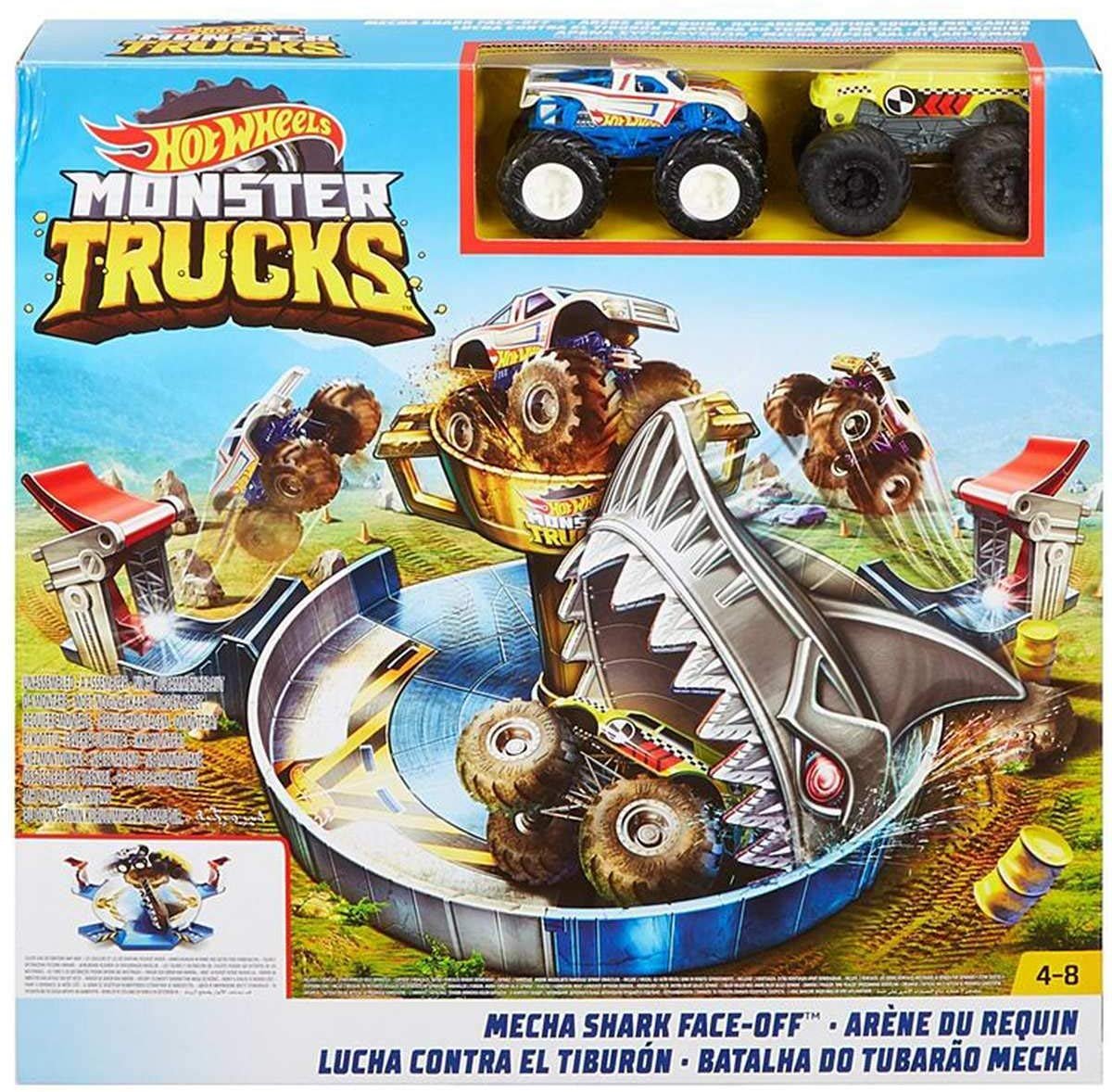 Hot Wheels Monster Trucks Mecha Shark Face-off Playset - image 11 of 11