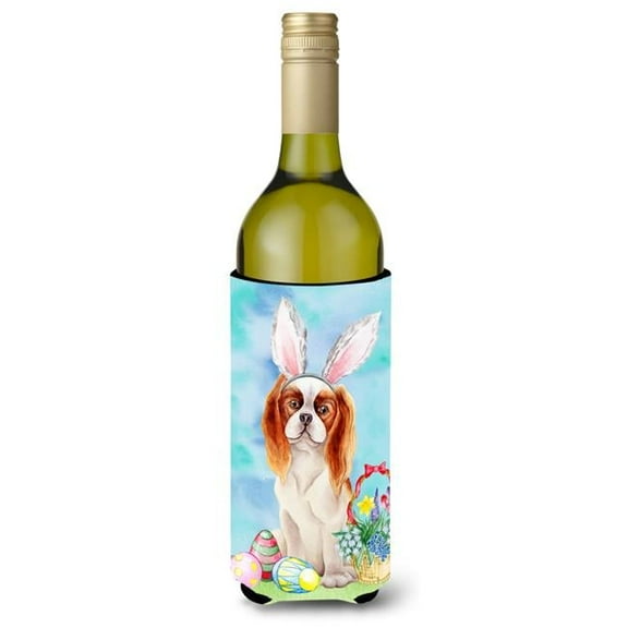 Cavalier Spaniel Easter Bunny Wine Bottle Beverge Insulator Hugger