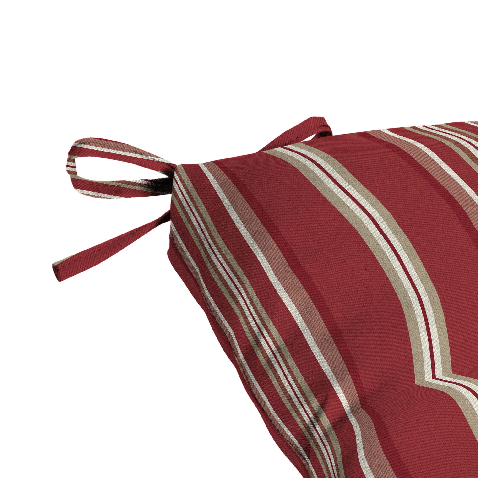 Better Homes & Gardens 18" L x 19" W Red Stripe Rectangle Outdoor Seat Pad (1 Pack)