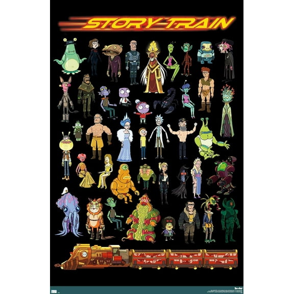 Rick and Morty - Story Train Wall Poster, 22.375" x 34"