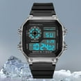 thumbnail image 5 of Yajisi Men's Electronic Sports Watch Waterproof Digital Wristwatch Luminous Alarm Transparent Clear, 12.2 inches / 31 cm, 5 of 9
