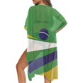 thumbnail image 5 of HELLHERO Flag Stripe Swim Coverup Lightweight High Quality Fabrics Casual Bathing Suit Cover Up, 5 of 6