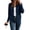 Dark Blue #086, variant on Jackets for Women No Hood Vertical Rib Knit Cardigan Jacket Zip Up Long Sleeve Jackets Casual Knit Coat with Full Front Zipper, S