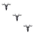thumbnail image 2 of Langgg Deer Head Plastic Wall Hang Hook Hat Bag Key Jewelry Rack Home Decor Adhesive Black 3Set, 2 of 6