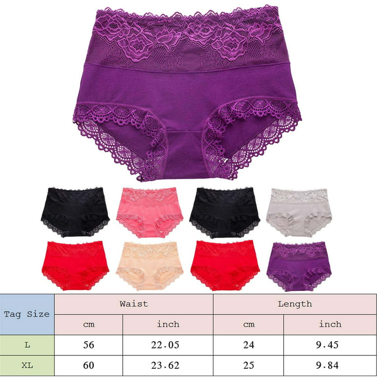 Eashery Pantis for Women Women's Cotton High Waisted Underwear Ladies Soft  Breathable Panties Stretch Briefs Pink X-Large 