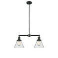 thumbnail image 6 of Innovations Lighting 209 Large Cone Large Cone 2 Light 21" Wide Linear Chandelier /, 6 of 7