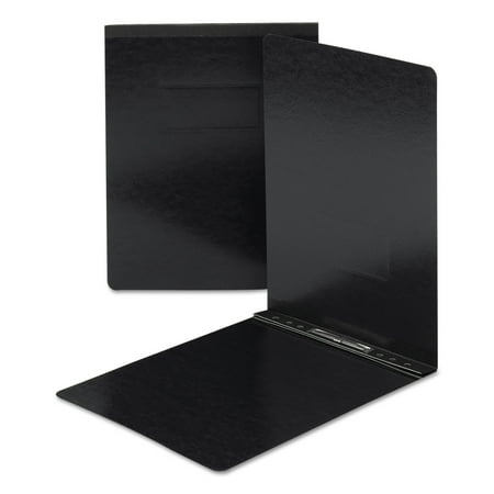 Smead End Opening Pressboard Report Cover, Prong Fastener, Letter, Black