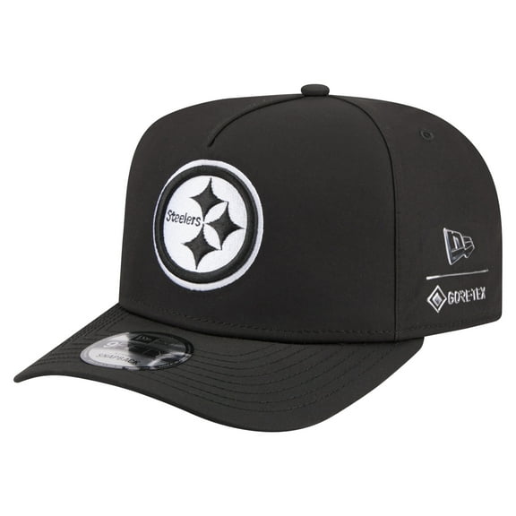 Men's New Era  Black Pittsburgh Steelers Gore-Tex A-Frame 9FIFTY Adjustable Hat