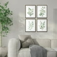 thumbnail image 3 of Botanical Wall Art Set of 4 Leaves Plants Framed Wall Decor 8x10 Sage Green Wall Art with Watercolor Pictures Minimalist for Bathroom Office, 3 of 6