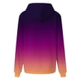 thumbnail image 4 of Up to 60% off Blouses for Women Women's Winter Gradient Printed Plush Casual Long Sleeved Hooded Sweater, Orange XXXXL, 4 of 4