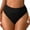 Black, variant on ZACPNCV Swimwear Thong for Women Solid Color Ruffled Bikini Bottom High Cut Cheeky Bathing Suit Beach Pool Vacation