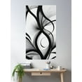 thumbnail image 2 of Minimal And Modern Black And White Abstract Flow Poster Wall Art, Modern Wall Decor For Living Room Bedroom, 8x12 UNFRAMED, 2 of 3
