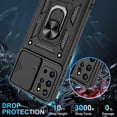 thumbnail image 5 of Compatible with Samsung Galaxy S20 Plus Case,Samsung S20 Plus Case with HD Screen Protector with Slide Camera Cover, 360°Rotation Ring Kickstand [Military Grade] Case for Galaxy S20+ Plus,Black, 5 of 8