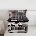 thumbnail image 4 of Rustic Cabin Comforter Set King Size, Hunting Bear Deer Bedding Vintage Farmhouse Duvet Insert Camper Lodge Room Decor, Vintage Plaid Tree Quilt 3Pcs With 2 Pillow Cases, Gray Brown, 4 of 7