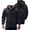 🔥 Dark Gray, variant on Sentmoon Coats Coat Men's Fleece Hooded Jacket Solid Color Thickened Warm Multi-Pocket Workwear Coat for Everyday Wear and Casual Outfits Gray XXXL