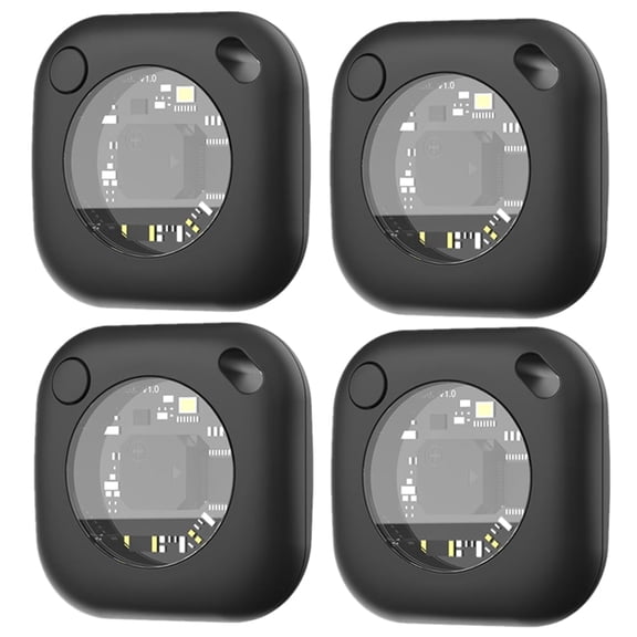 Bluetooth Tracker Air Tracker Tags,Smart Key Finder and Item Locator Compatible with Apple Find My(iOS Only),Tracker Tag for Keys/Luggage/Wallet,Black,4Pack