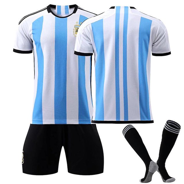 Messi #10 Jersey Home Men's Argentina National Soccer Teams Soccer T-shirts Jersey Set-Unnumbered-adults 2XL(185-190CM) BmatwkZeng Bmatwk Jersey