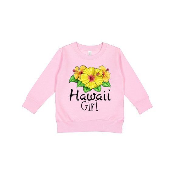 Inktastic Hawaii Girl Hibiscus Flowers Toddler Sweatshirt
