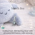 thumbnail image 3 of Ginger Lyne Boy Kid Birthstone Pendant Charms Cubic Zirconia Sterling Silver Baby  for Family Tree Necklace Gift for Mom or Grandma, 3 of 7
