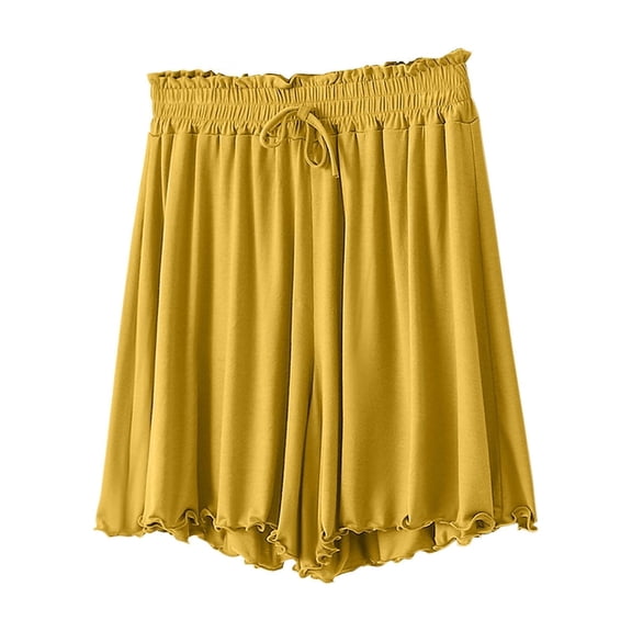 ShomPort Women's Pajama Bottom Summer Shorts Stretchy Soft Drawstring High Waist Casual Sleepwear Lounge Shorts