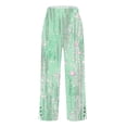 thumbnail image 2 of purcolt Women Floral Print Boho Palazzo Pants Straight Leg Lounge Pants Casual Loose Fit Summer Beach Trousers with Pockets, 2 of 6