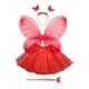 thumbnail image 5 of Disfraz de hada para niñas, disfraz de ala de mariposa, disfraz de falda tutú para niños, 4 piezas/juego, disfraz de mariposa para regalo de fiesta de Rojo Salvador disfraz de hada, 5 of 10