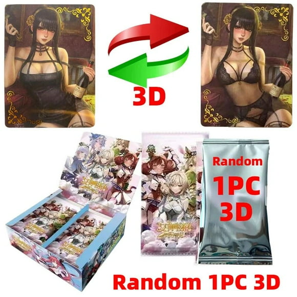 Carte Goddess Story WAIFU + 1 pièce, Collection 3D, cartes de déesse Anime, cadeau d'anniversaire pour enfants, jeu cartes PTR, jouets de Table