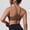 Brown, variant on Solid Color Nylon Tight Fitting and Gathering Beautiful Back Sports Bra for Running, Fitness, Yoga - Suitable for Women