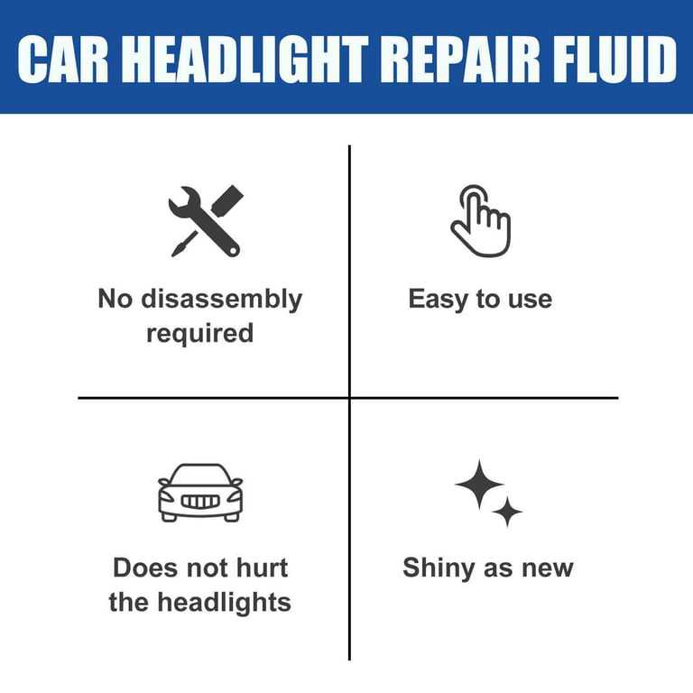 Wovilon Car Headlight Repair Fluid Car Lamp Crystal Plating