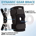 thumbnail image 5 of Dynamic Gear Open Patella Stabilizing Knee Brace with Dual Aluminium Stability Hinges (Standard), 5 of 6