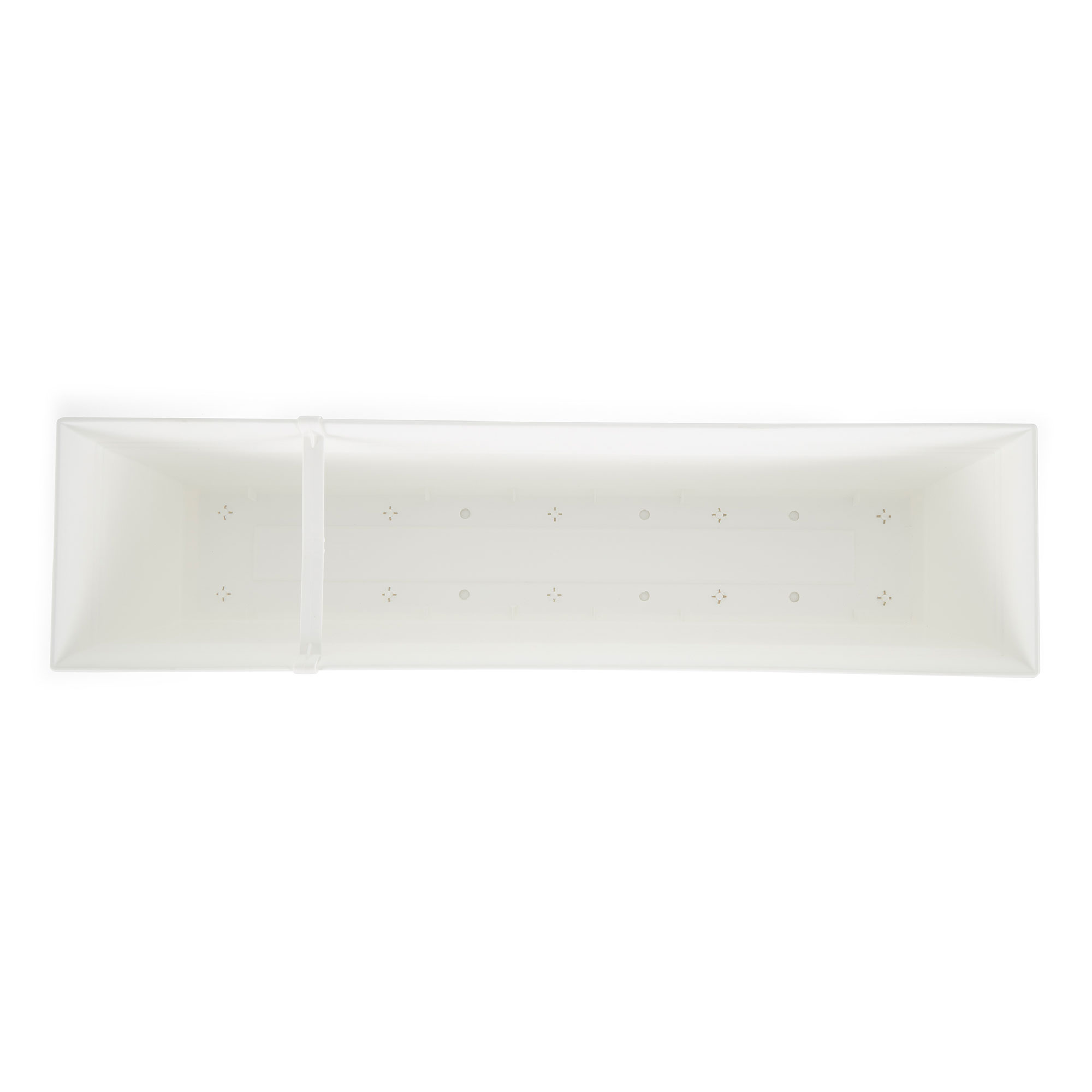 The HC Companies Window Flower Box with Removable Saucer, White (4 Pack)