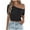 Black, variant on JGGSPWM Womens Crochet Hollow Off The Shoulder Knit Tops Short Sleeve Spring Summer Trendy Sweaters Black S