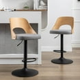 thumbnail image 6 of thksbought Set of 2 Barstools Swivel Bar Stools for Kitchen Counter Adjustable Barstools Modern Upholstered Bar Chairs with Back(2,Beige), 6 of 10