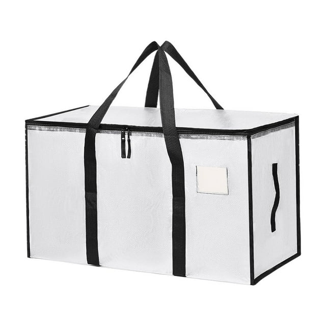 Zhourta Clear Storage Bag Folding Dustproof Quilt Blanket Storage Bag Closet Storage Bag Clothes Storage Box with Strong Handle Zipper for Bedding Pillows