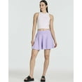 thumbnail image 6 of Real Essentials 4 Pack: Women's Soft Casual Pleated Mini Skirt - Skater A-Line Flowy Skirts (Available In Plus Size), 6 of 6