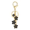 thumbnail image 2 of Carta Charmas de flores de llavero para regalo colgante de llave, aleación, lindas llaves de llave llavero para bolsos mochilas de bolsas Negro, 2 of 8
