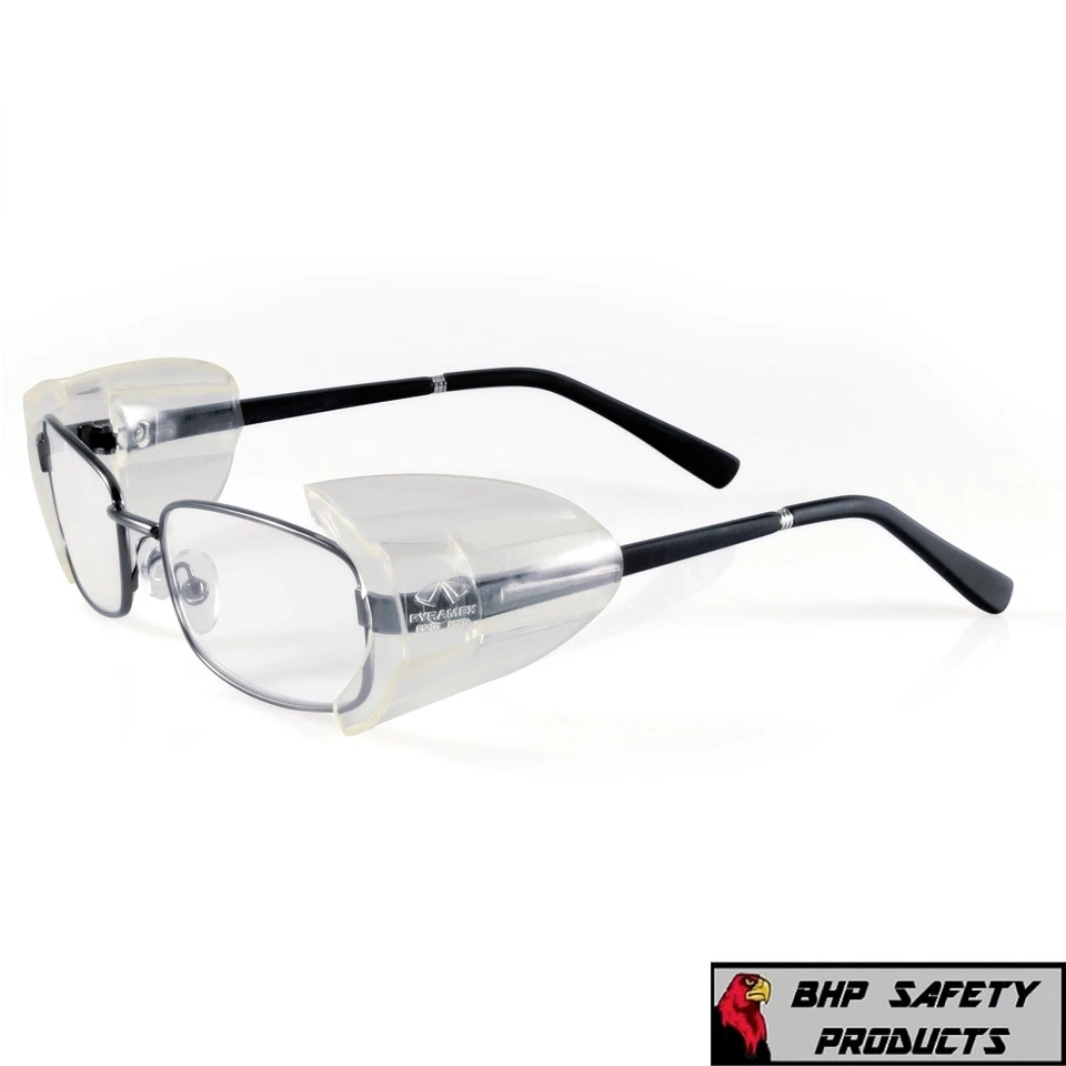 CIRCLE- 3 Pair Pyramex Ss100 Flexible Clear Side Shield For Safety Glasses Slip On Z87+