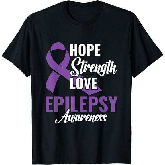 Hope Strength Love - Epilepsy Awareness T-Shirt