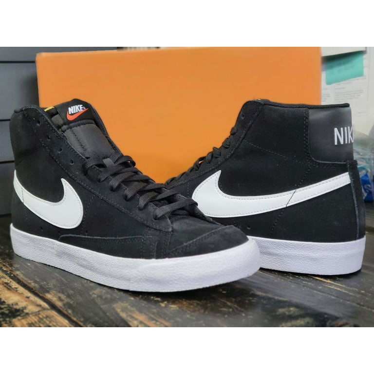wervelkolom Ambassade Omgaan met Nike Blazer Mid '77 Suede Black/White Skateboard Shoes CI1172-005 Men Size  - Walmart.com