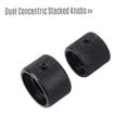 thumbnail image 3 of 2 Sets Dual Concentric Stacked Control Knobs for Electric Bass Guitars Black Color, 3 of 7
