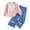 Pink, variant on WOYY Toddler Girls 2 Piece Bow Long Sleeve Blouse Shirt Denim Jeans Outfits, Sizes 3-4T