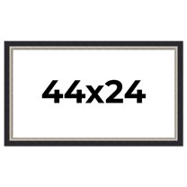 44x24 Frame Black Real Wood Picture Frame Width 2.25 Inches | Interior Frame Depth 0.5 Inches |