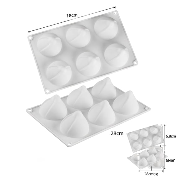 Silicone Peach Shape Cake Mold, Non-stick Baking Mold For Mousse Pastry Dessert, 1 Pack