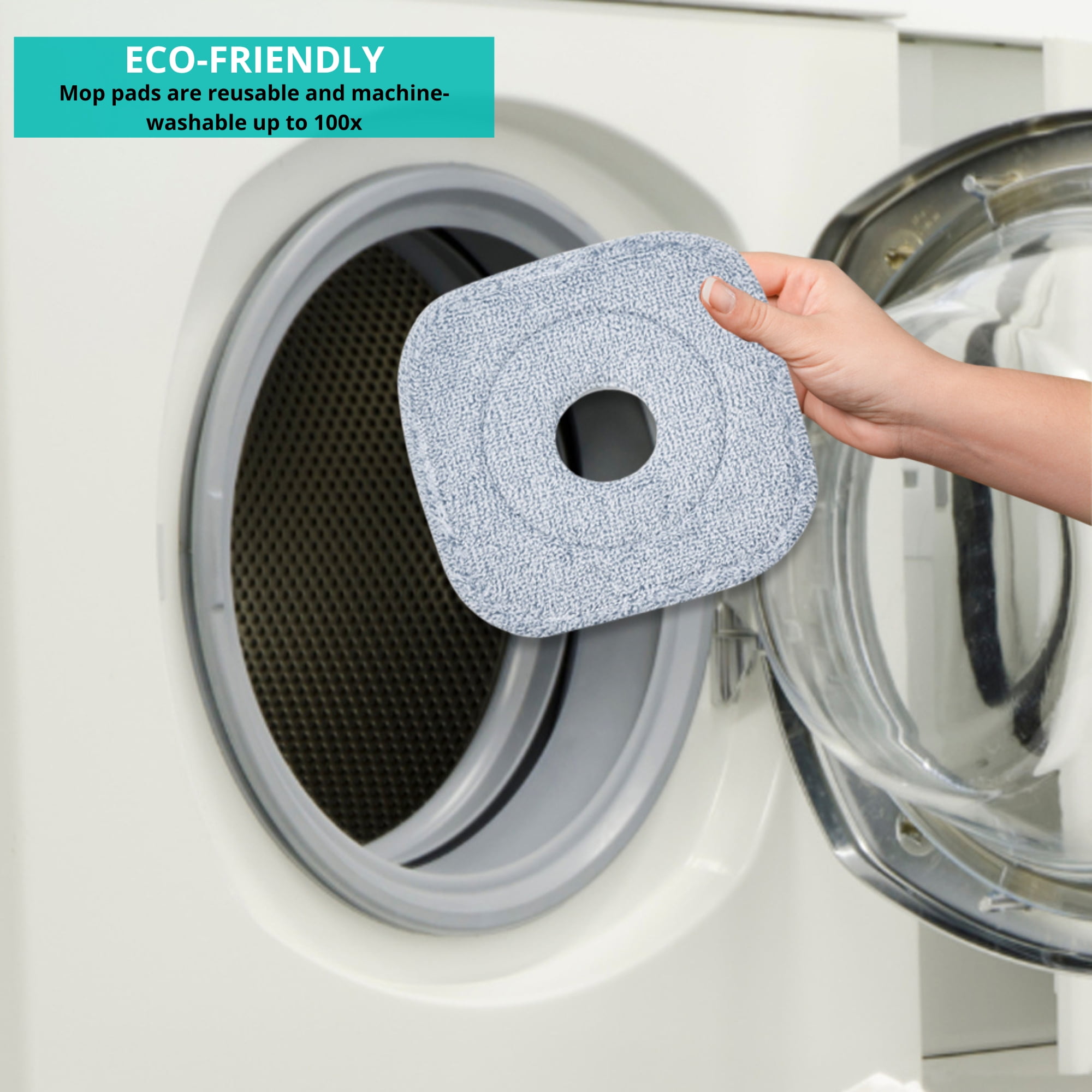 True Clean Spin Mop and Bucket System with Clean Water Separation, Self Cleaning Two Microfiber Floor Mop for Vinyl & Tile, Gray