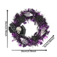 thumbnail image 3 of Halloween Wreath Gothic Wreath Skeleton Hand Design Roses Great For Holiday Parties Front Doors Wall Displays Halloween Solar Christmas Wreath Christmas Wreath with Stand for Front Door outside, 3 of 7