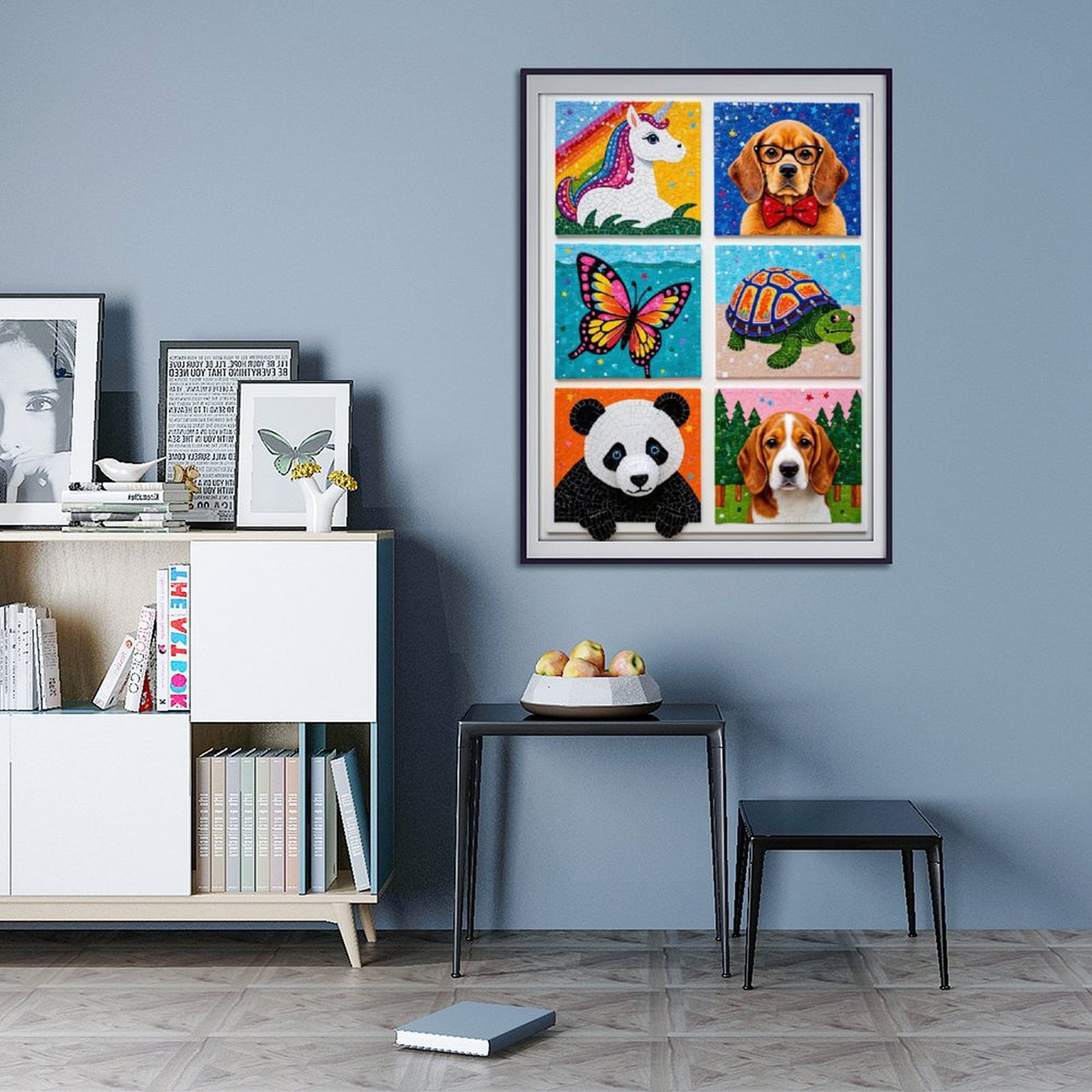Diamond Art Kit for Adults, Mosaic Art Animals Whimsical Scenes Diamond Painting for Adults Beginners, DIY Diamond Art Painting Kits, 5D Diamond Painting Crafts for Home Decor 12x16 Frameless